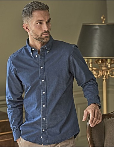 TEE-4002-Mens Casual Twill Shirt